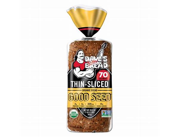 Thin-sliced bread, good seed food facts